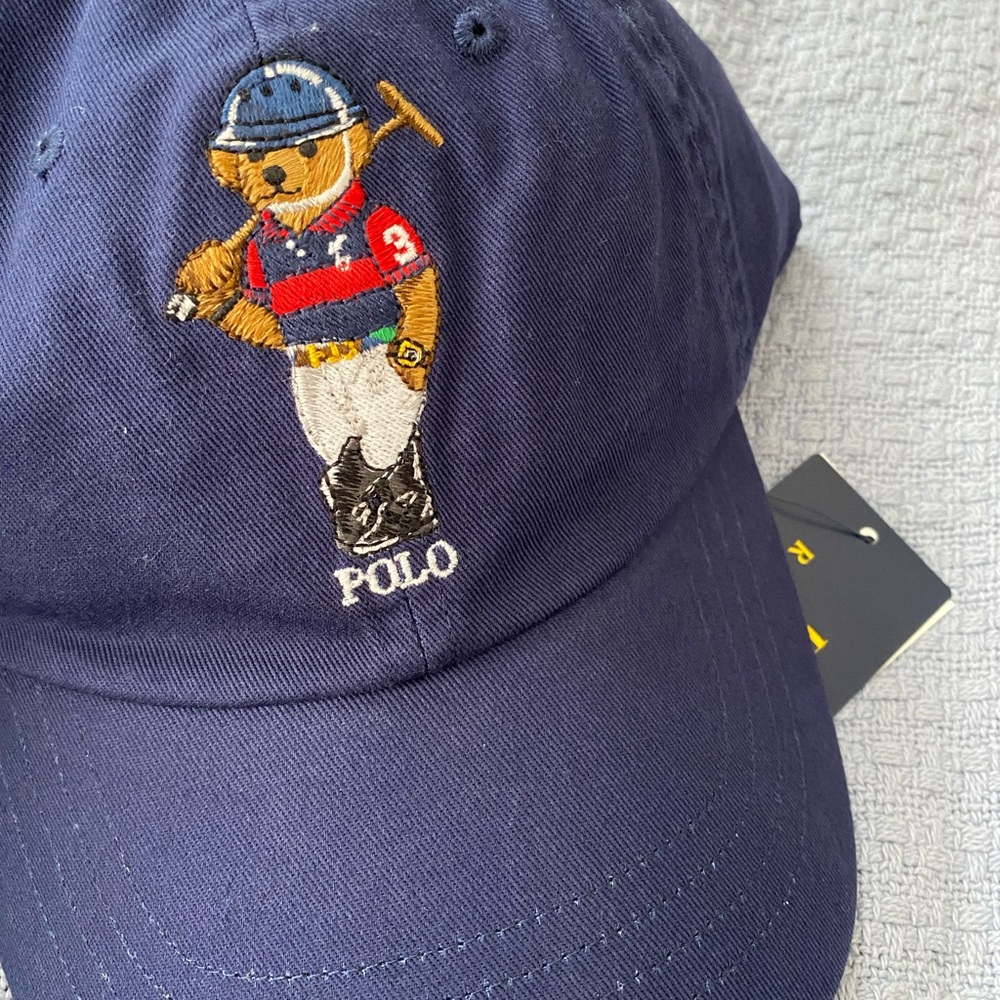 Polo Ralph Lauren Bear Baseball Cap Hat - Navy NEW - Picture 8 of 8